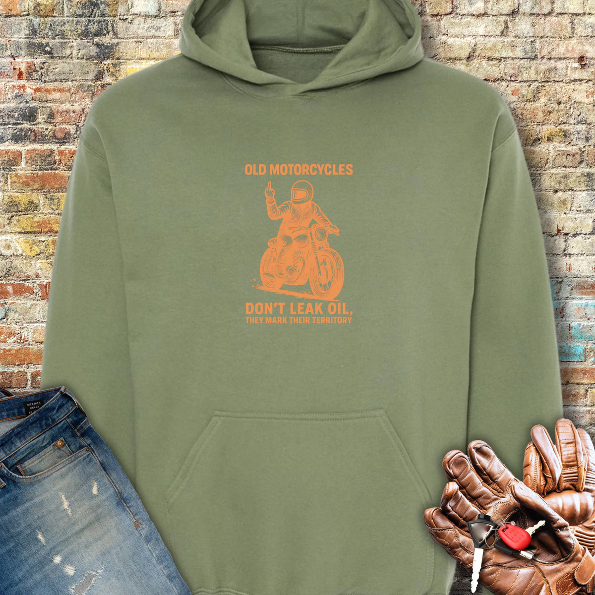 Oil Leak Hoodie - Military Green