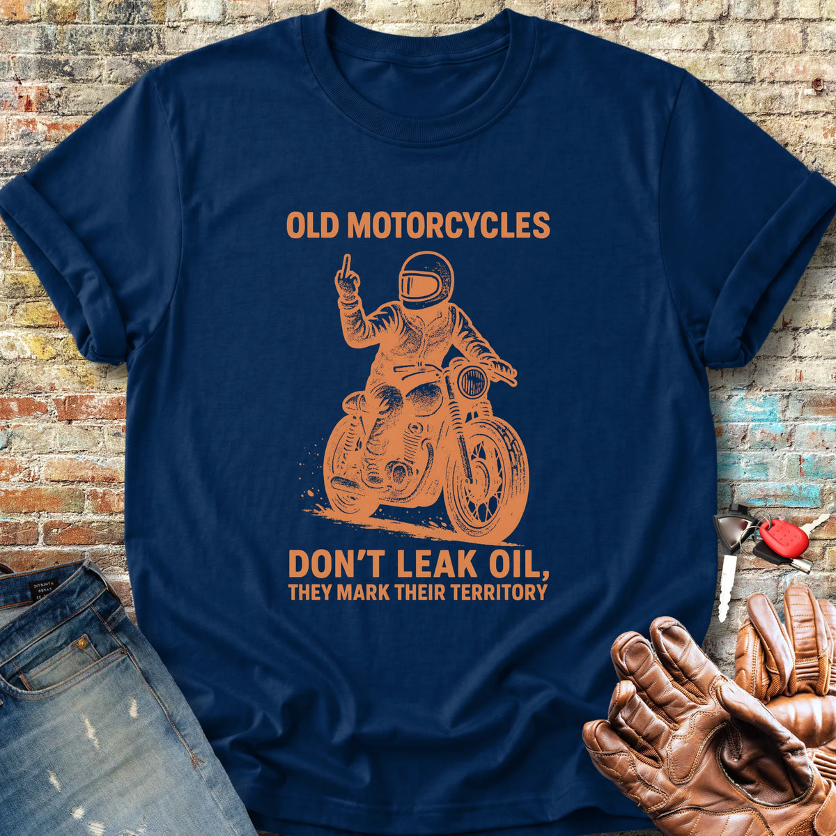Oil Leak Classic T-Shirt - Navy