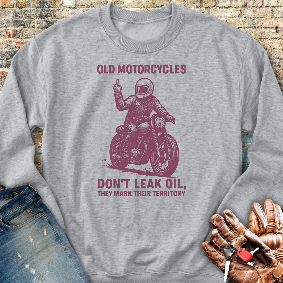 Oil Leak Sweatshirt - Sport Grey