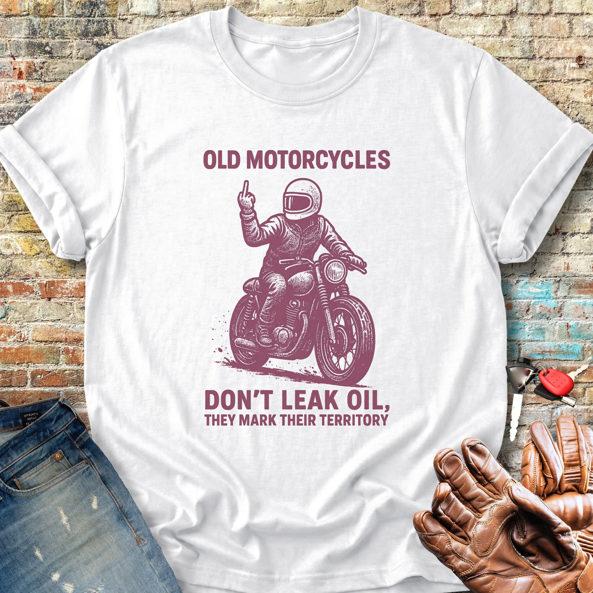 Oil Leak Classic T-Shirt - White