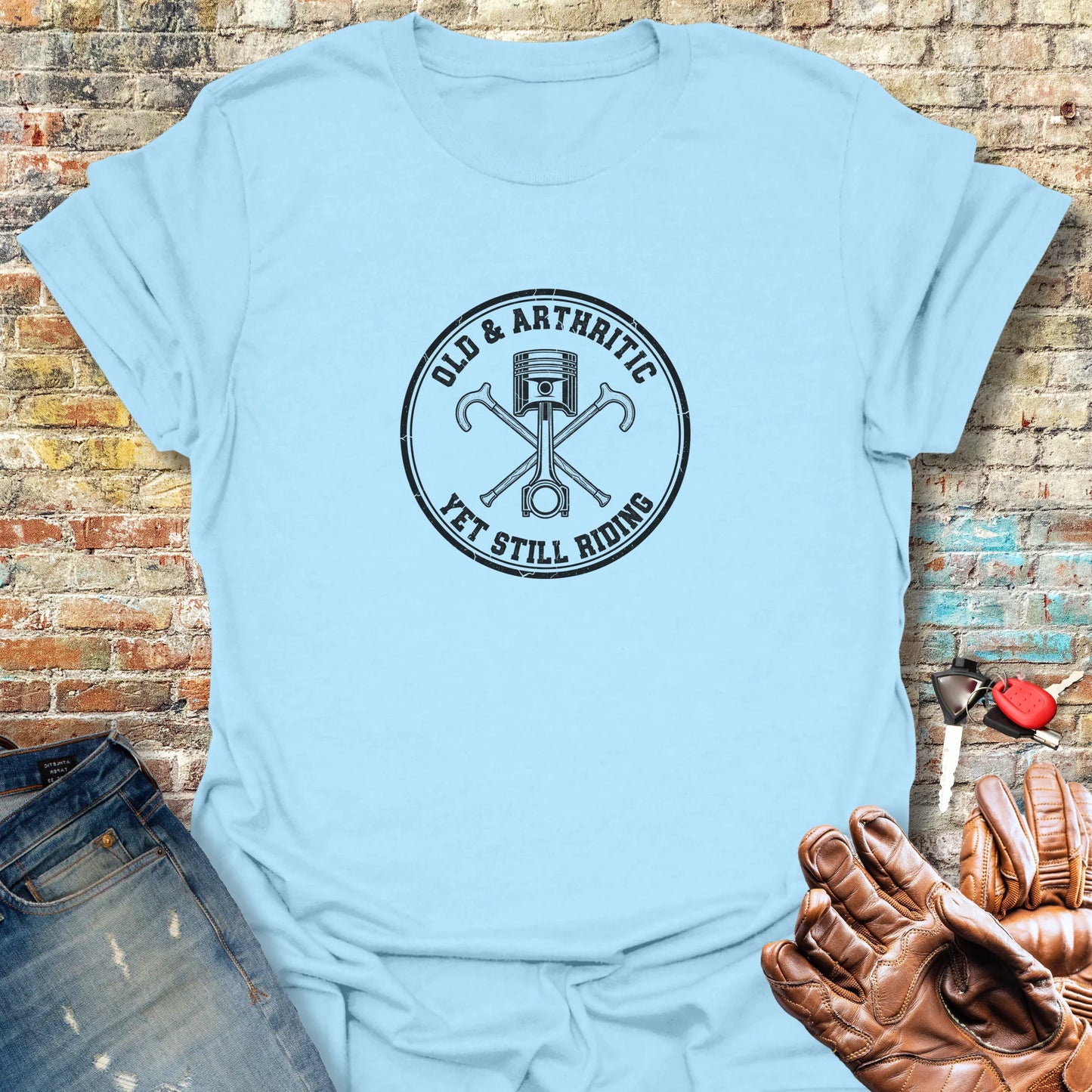 Old Badge T-Shirt - Light Blue