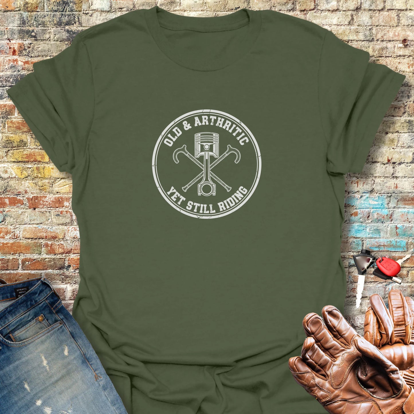 Old Badge T-Shirt - Military Green