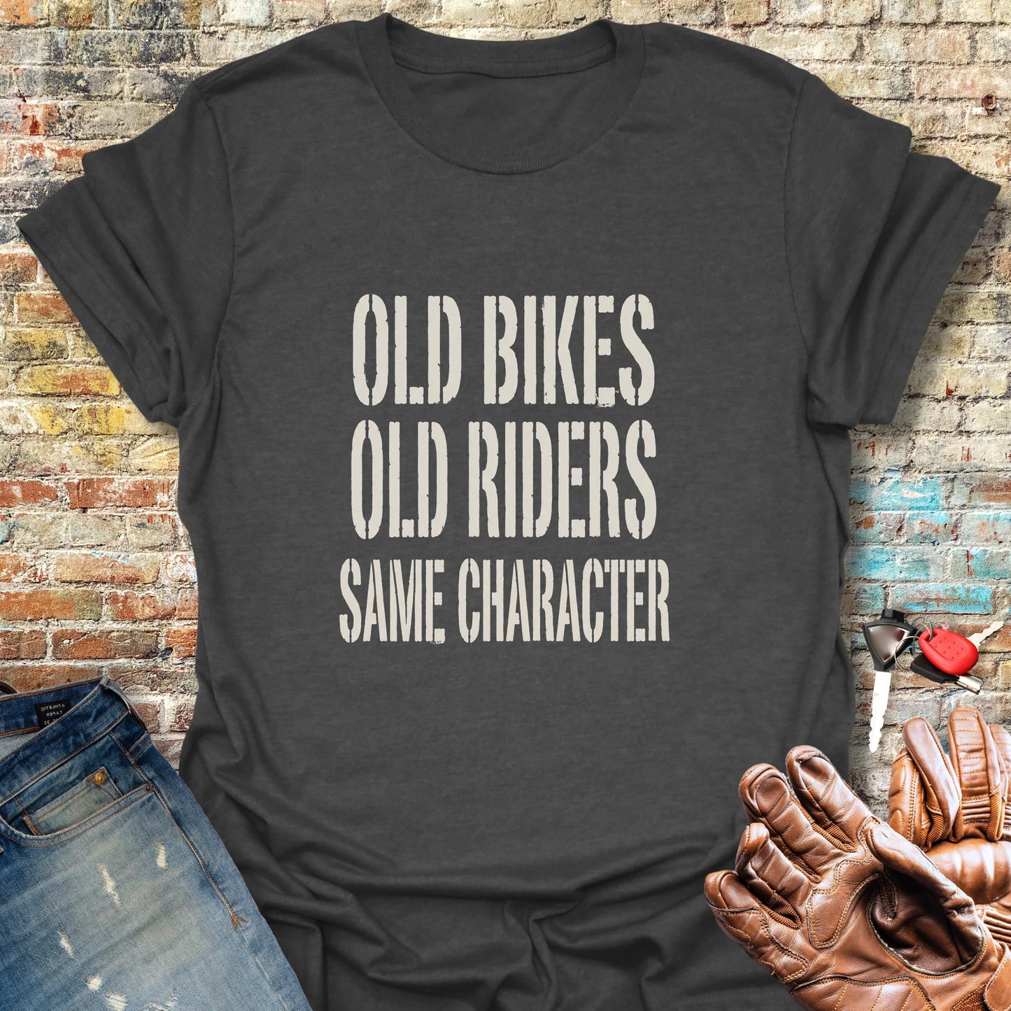 Old Bikes Old Riders T-Shirt - Dark Heather