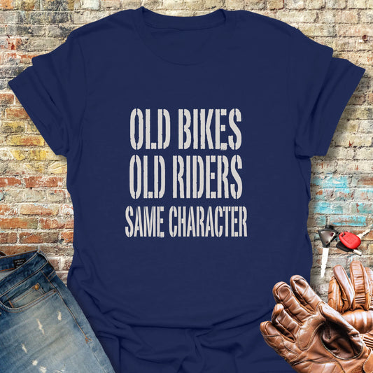 Old Bikes Old Riders T-Shirt - Navy