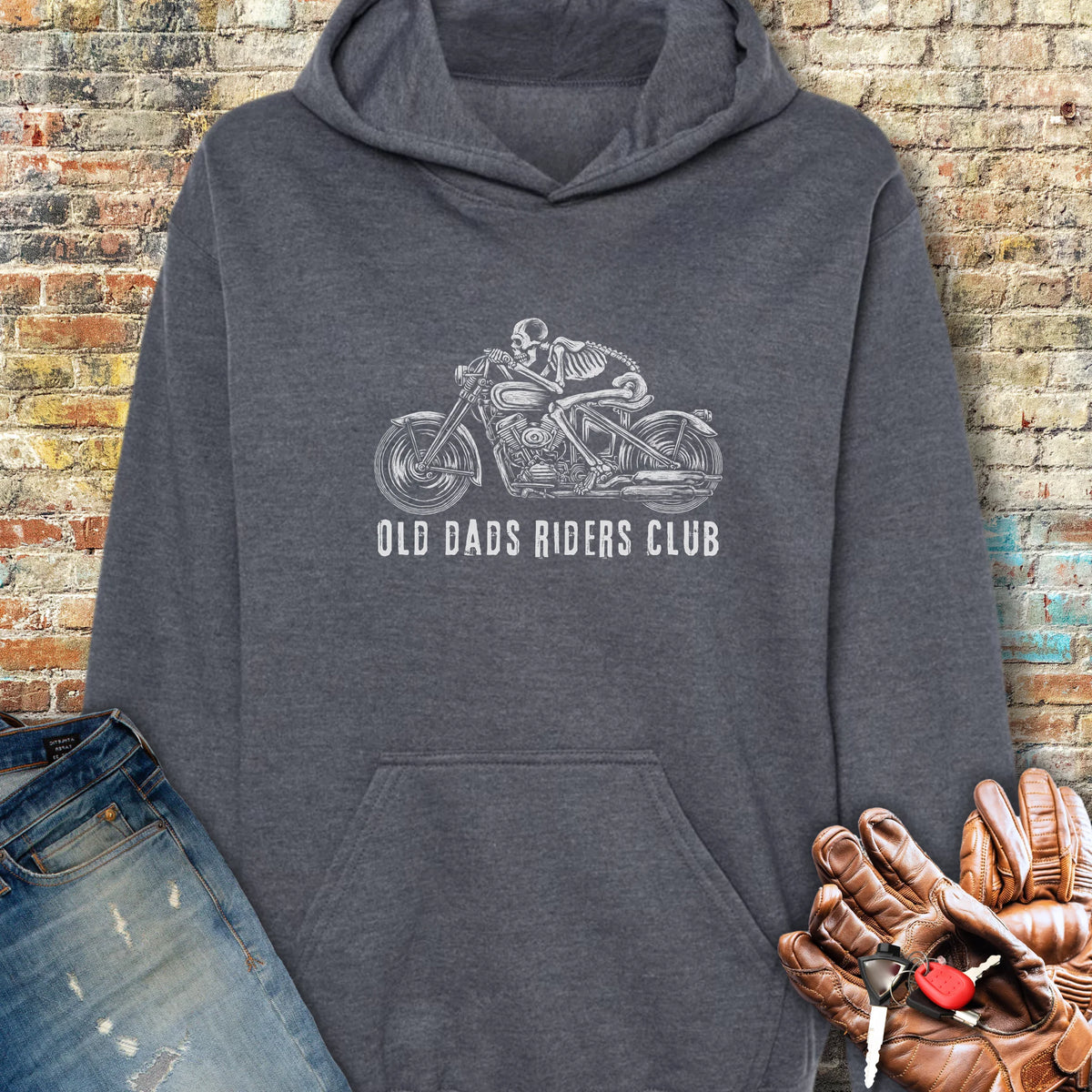 Old Dads Hoodie - Dark Heather