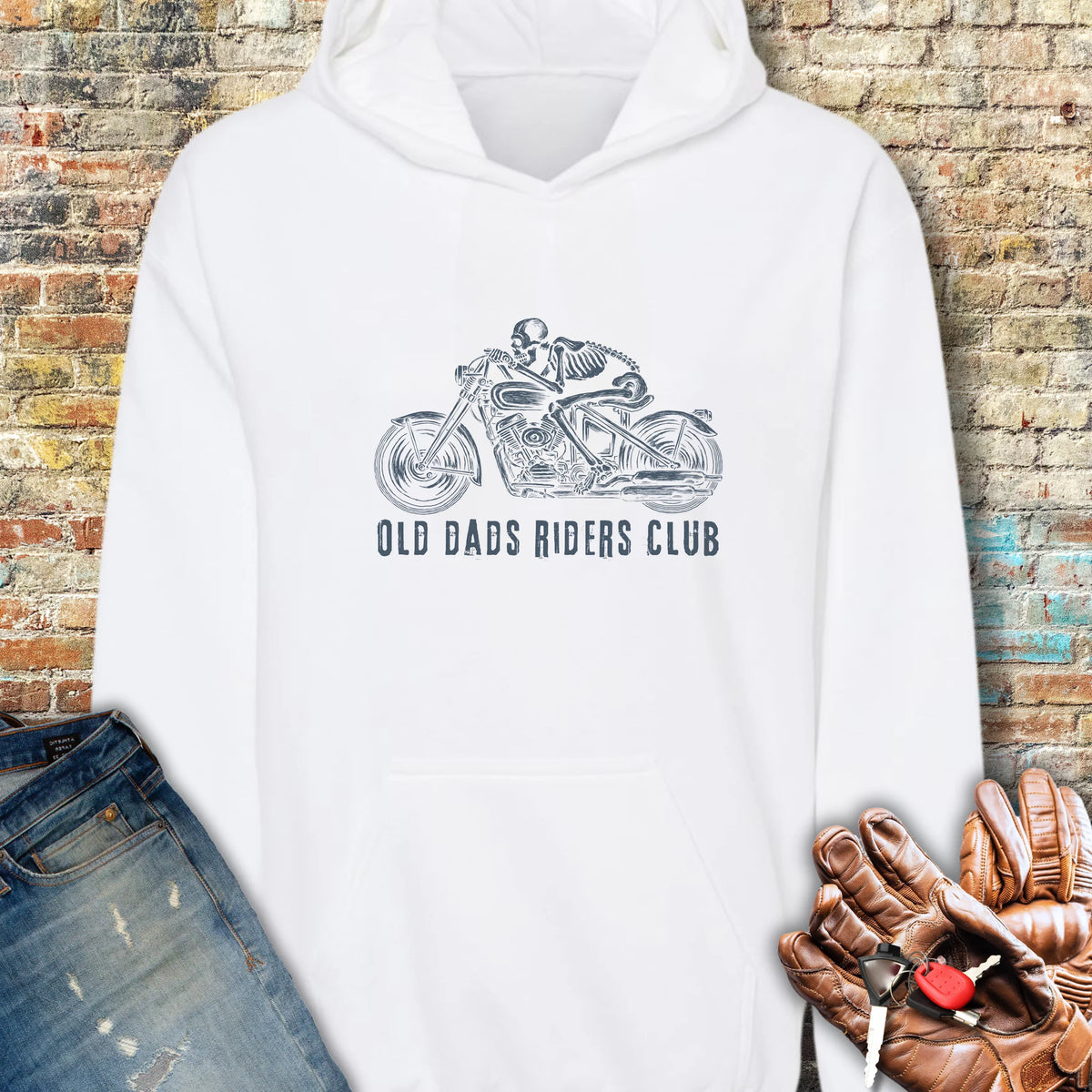 Old Dads Hoodie - White