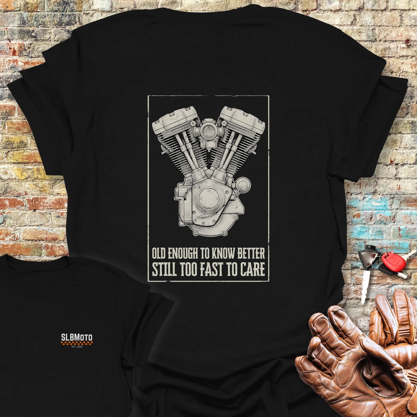 Old Enough Back Print T-Shirt - Black