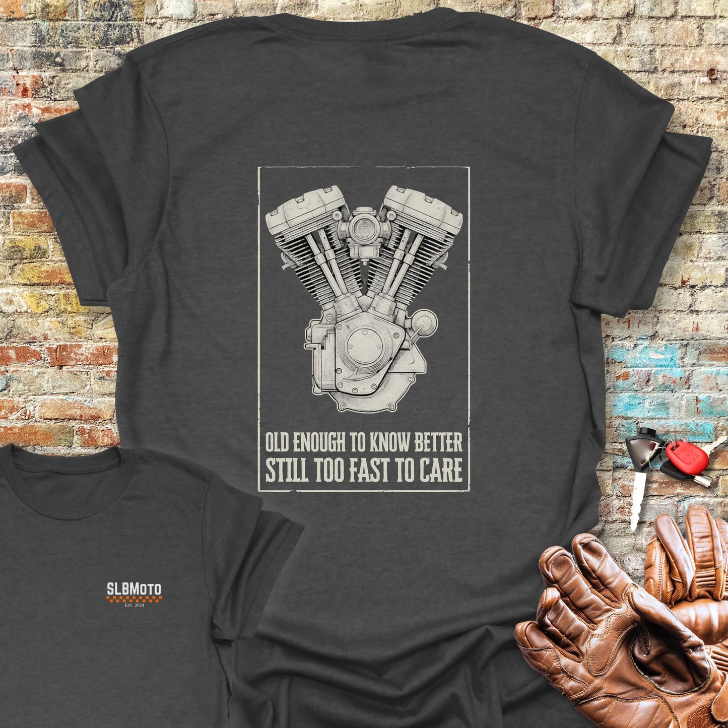 Old Enough Back Print T-Shirt - Dark Heather
