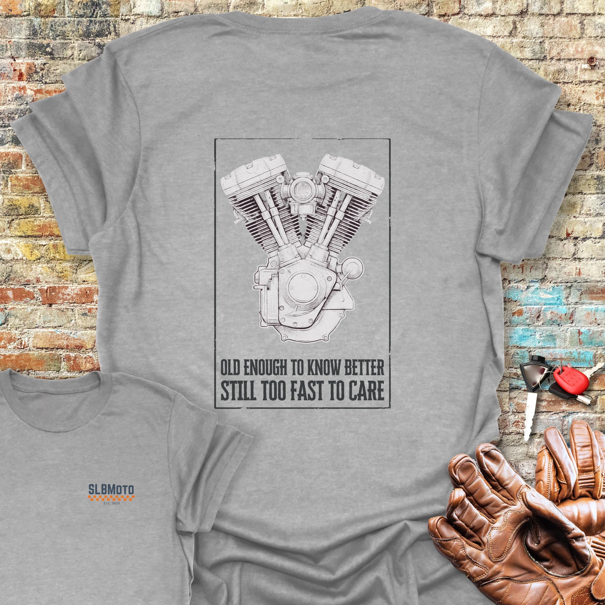 Old Enough Back Print T-Shirt - Sport Grey