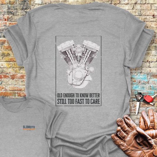 Old Enough Back Print T-Shirt - Sport Grey