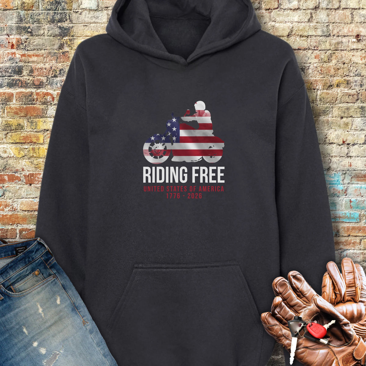 Old Glory 250th Hoodie - Black