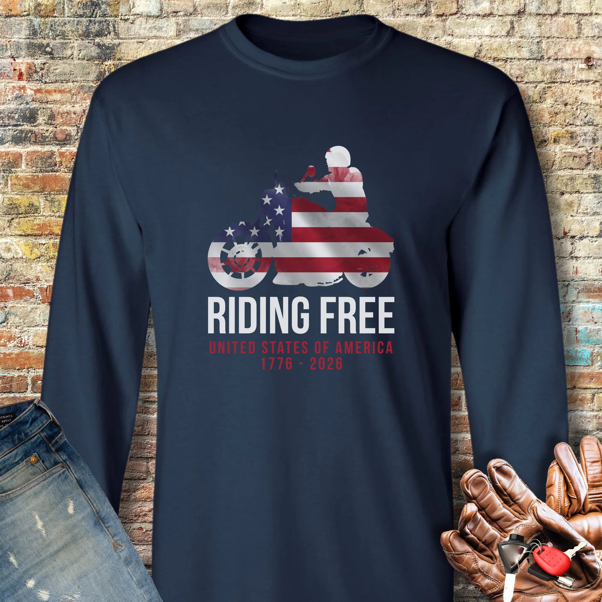 Old Glory 250th Long Sleeve T-Shirt - Navy