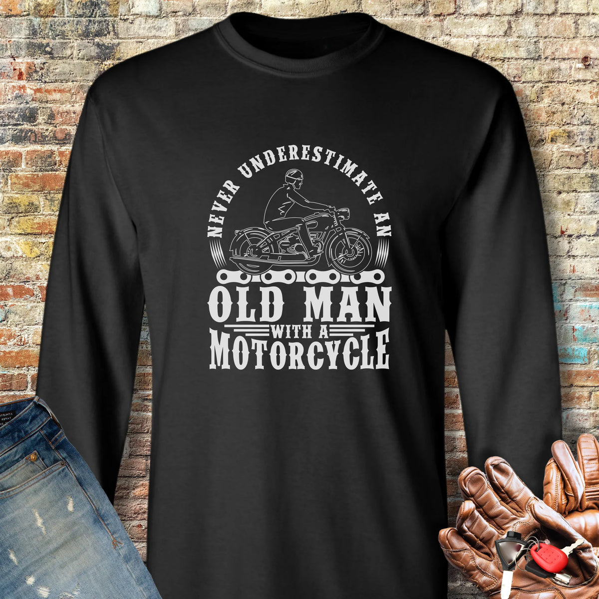 Old Man Long Sleeve T-Shirt - Black