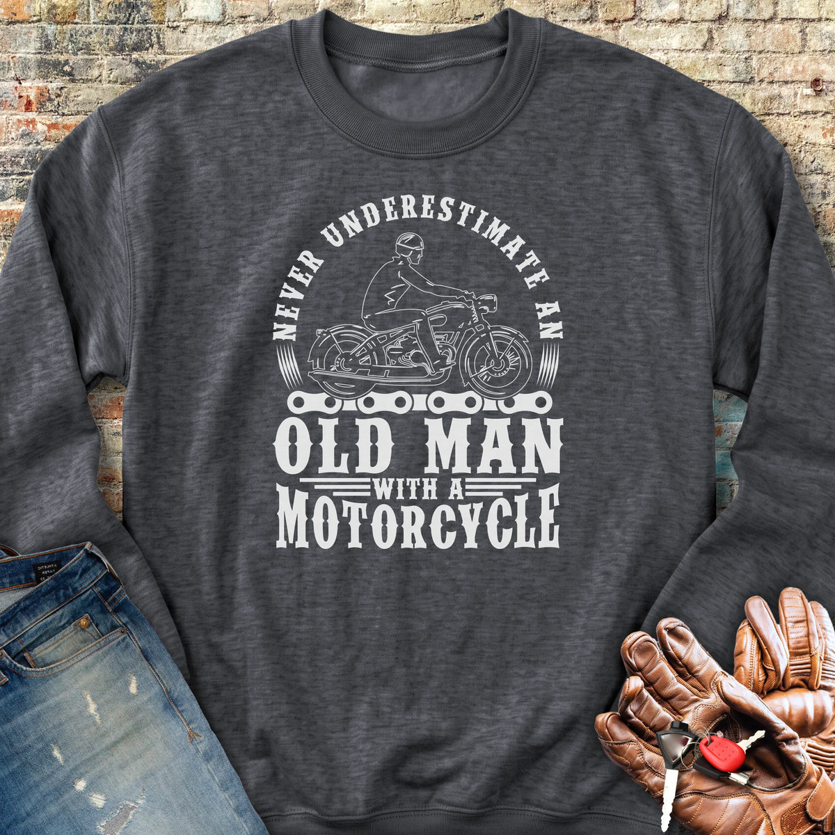 Old Man Sweatshirt - Dark Heather