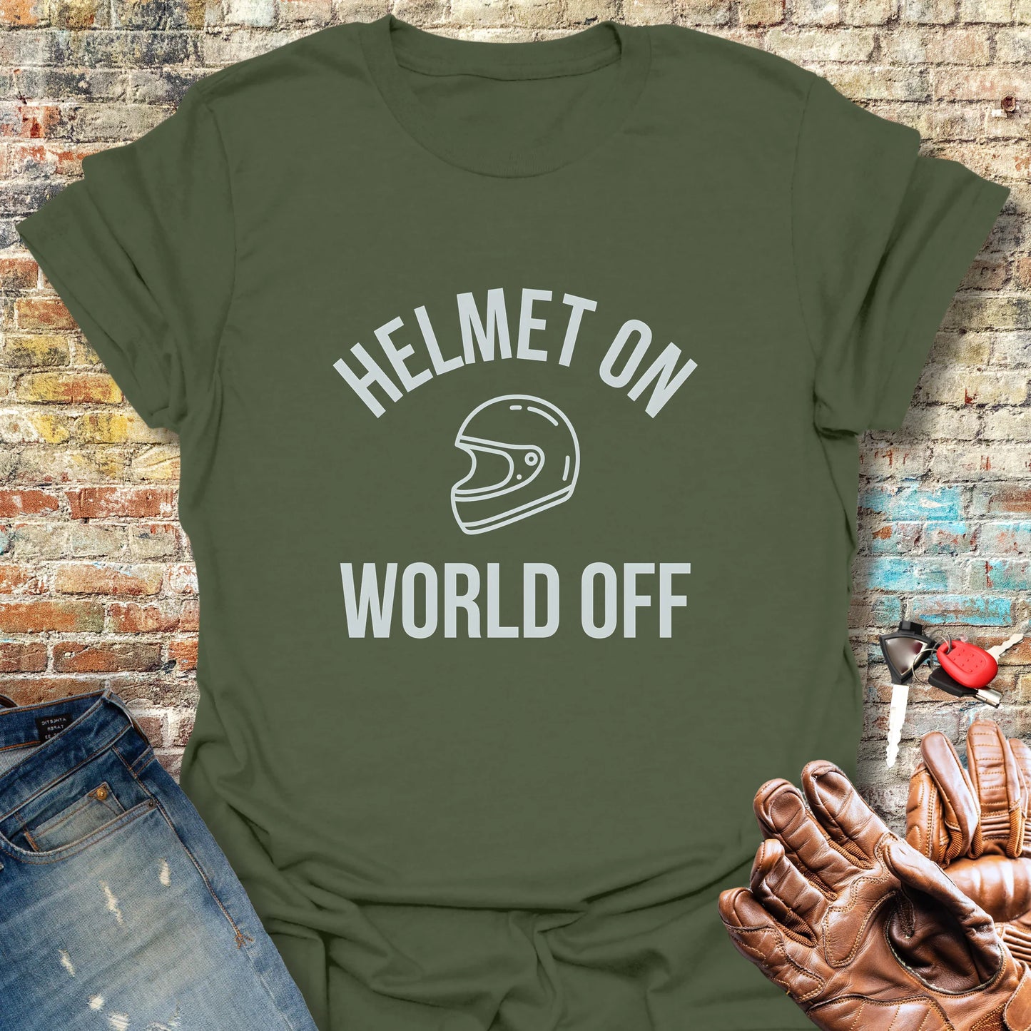 On Off T-Shirt - Military Green