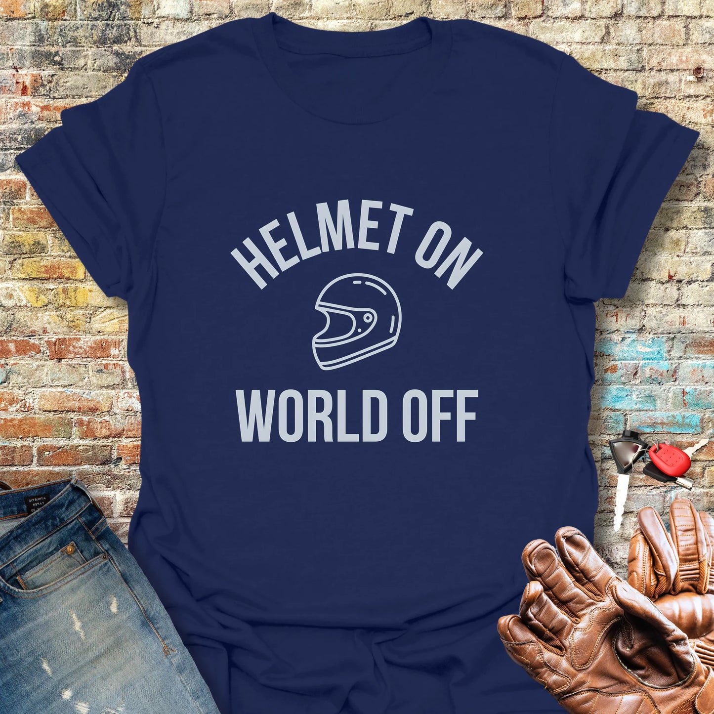 On Off T-Shirt - Navy