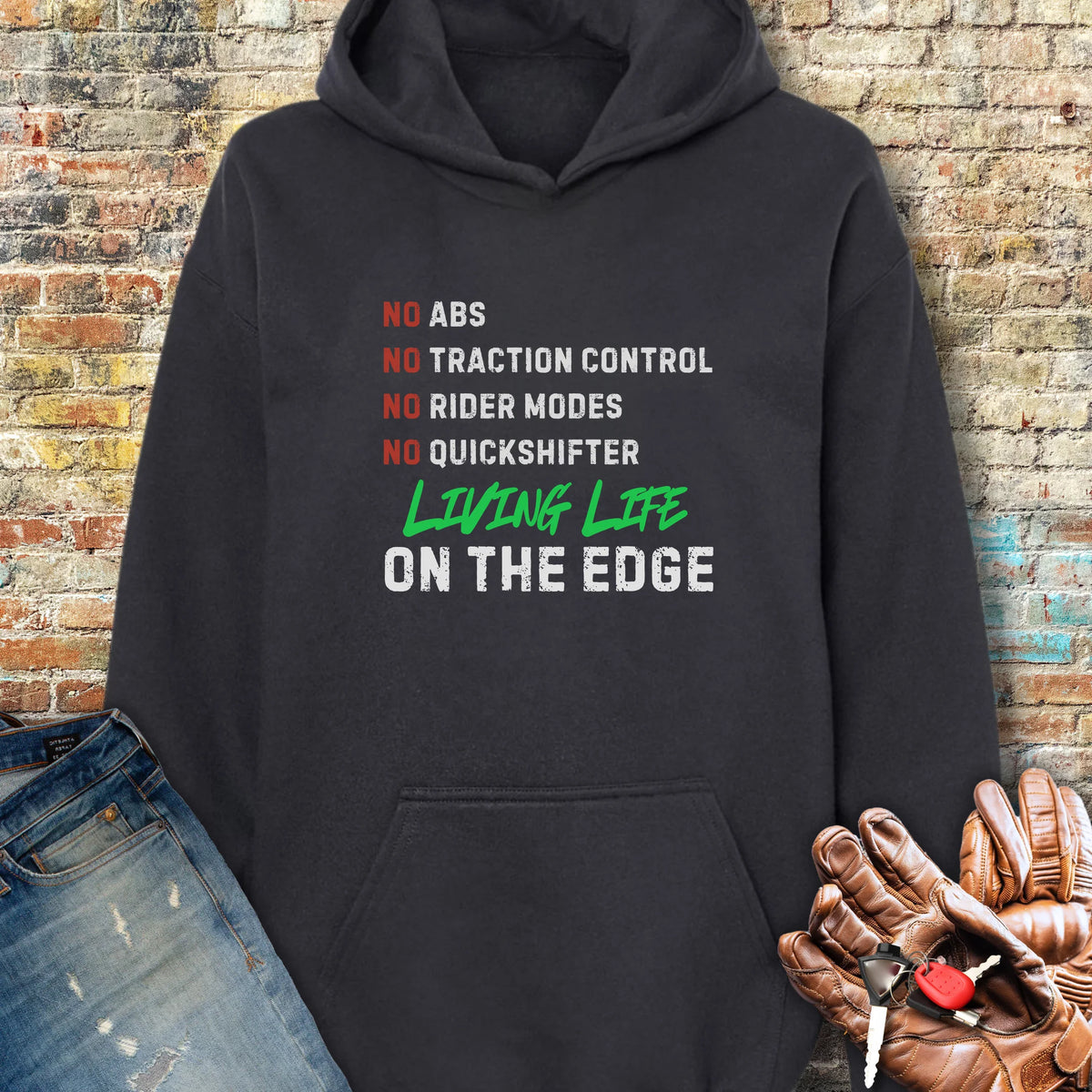 On The Edge Hoodie - Black
