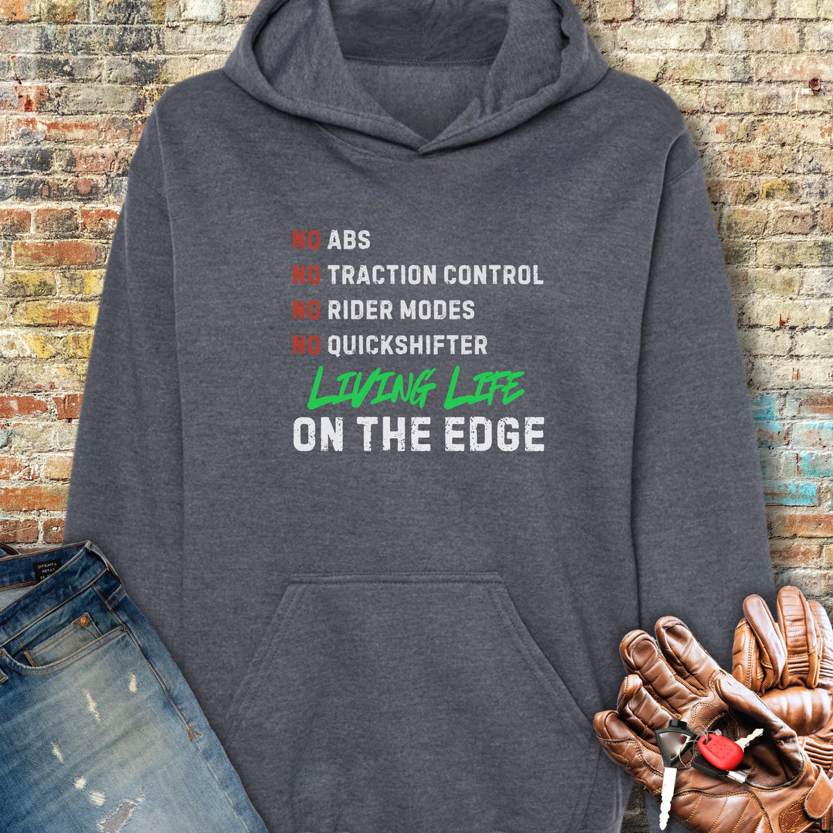 On The Edge Hoodie - Dark Heather