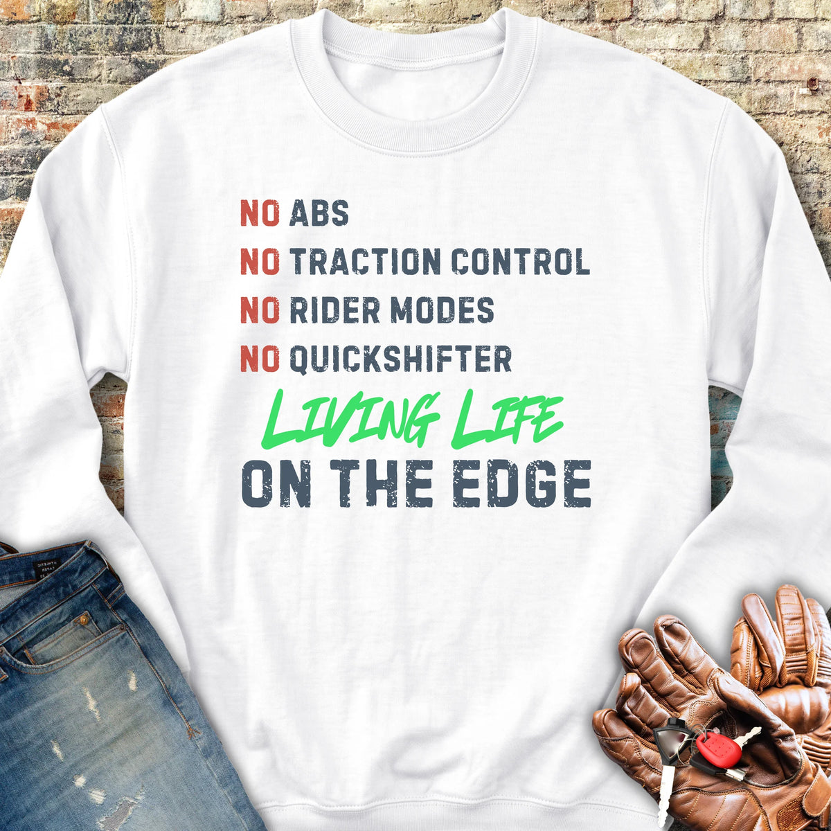 On The Edge Sweatshirt - White