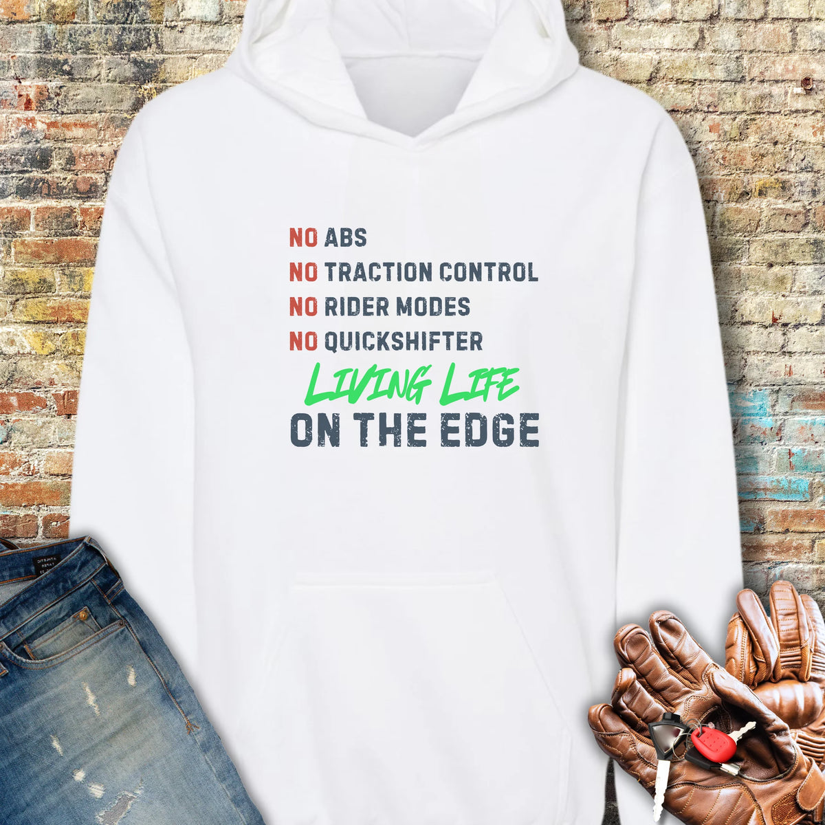 On The Edge Hoodie - White