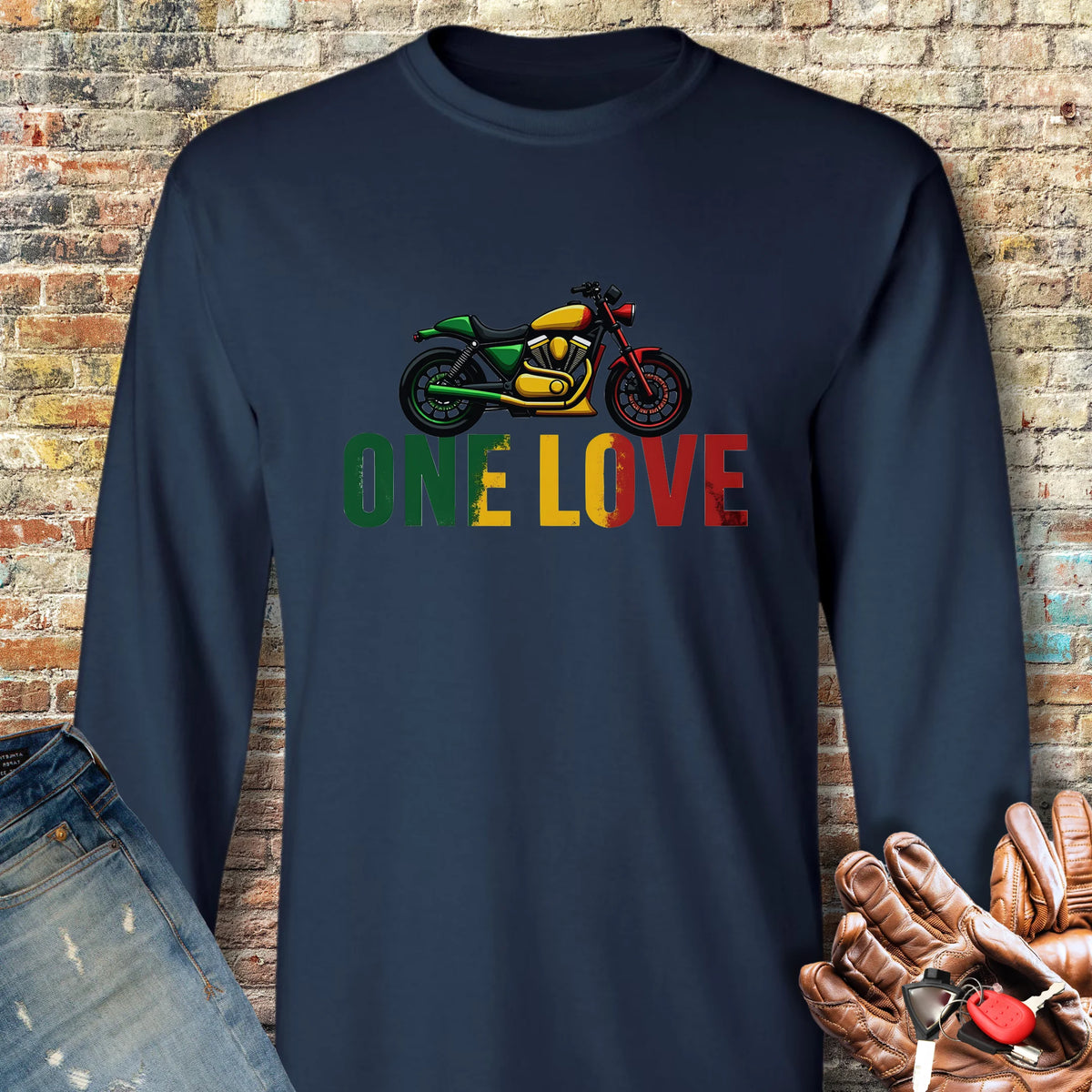 One Love Long Sleeve T-Shirt - Navy