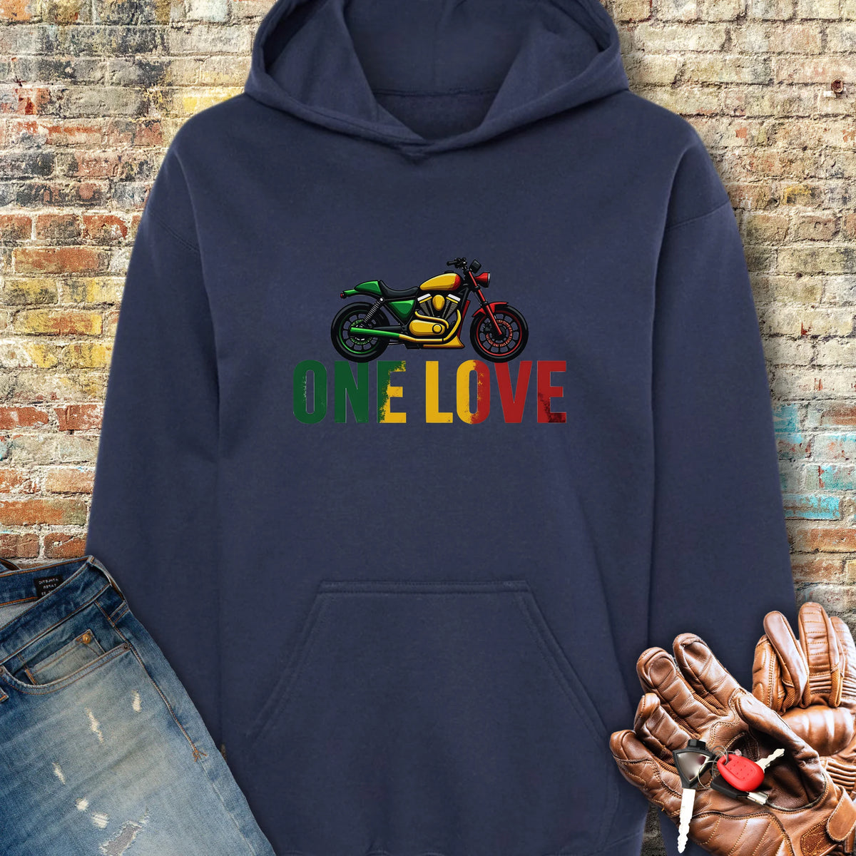 One Love Hoodie - Navy