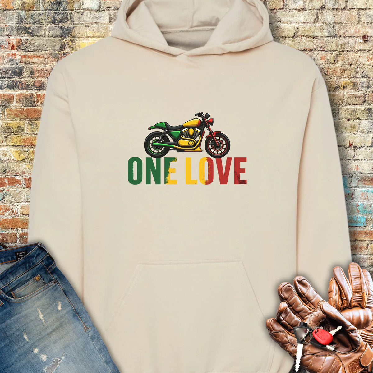 One Love Hoodie - Sand