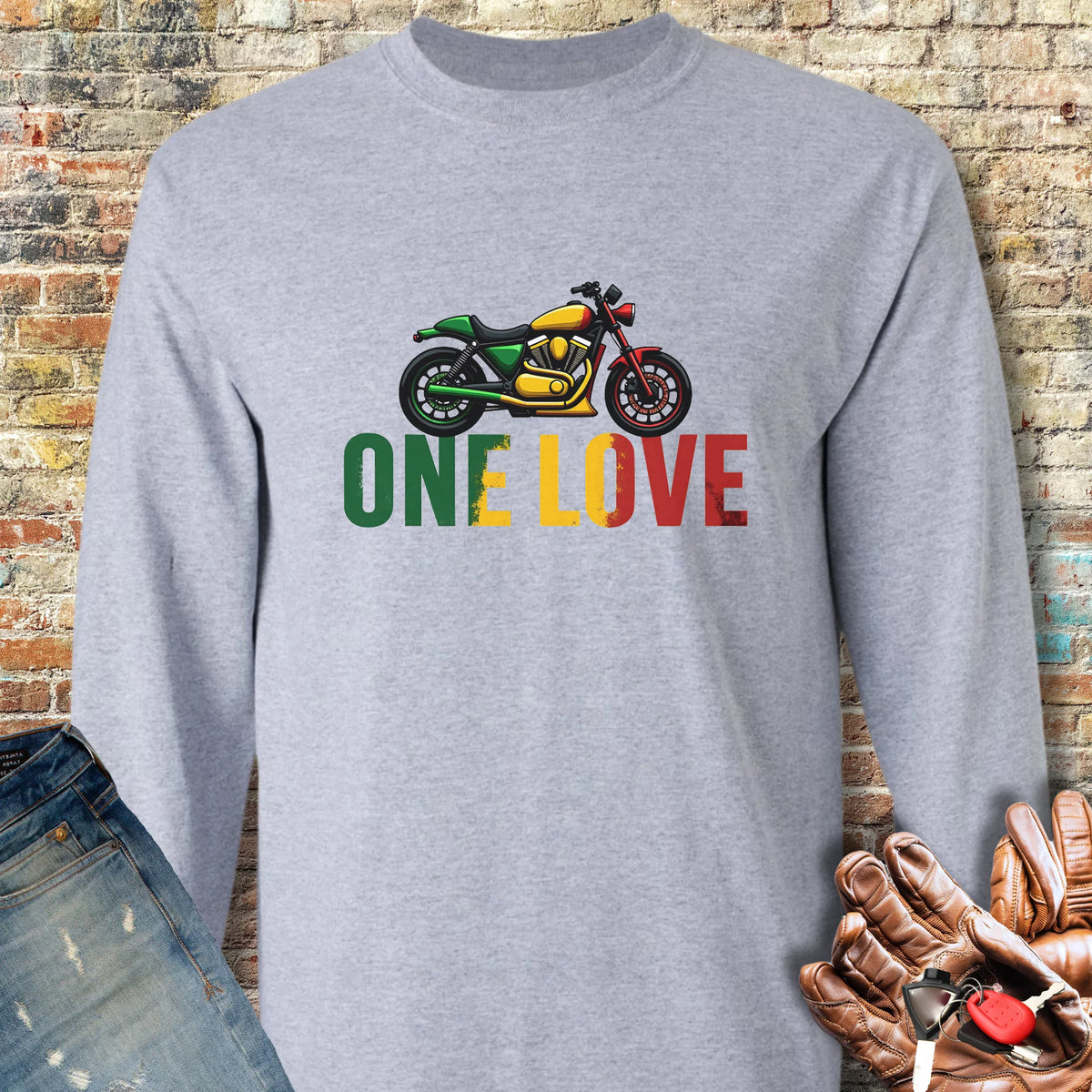 One Love Long Sleeve T-Shirt - Sport Grey
