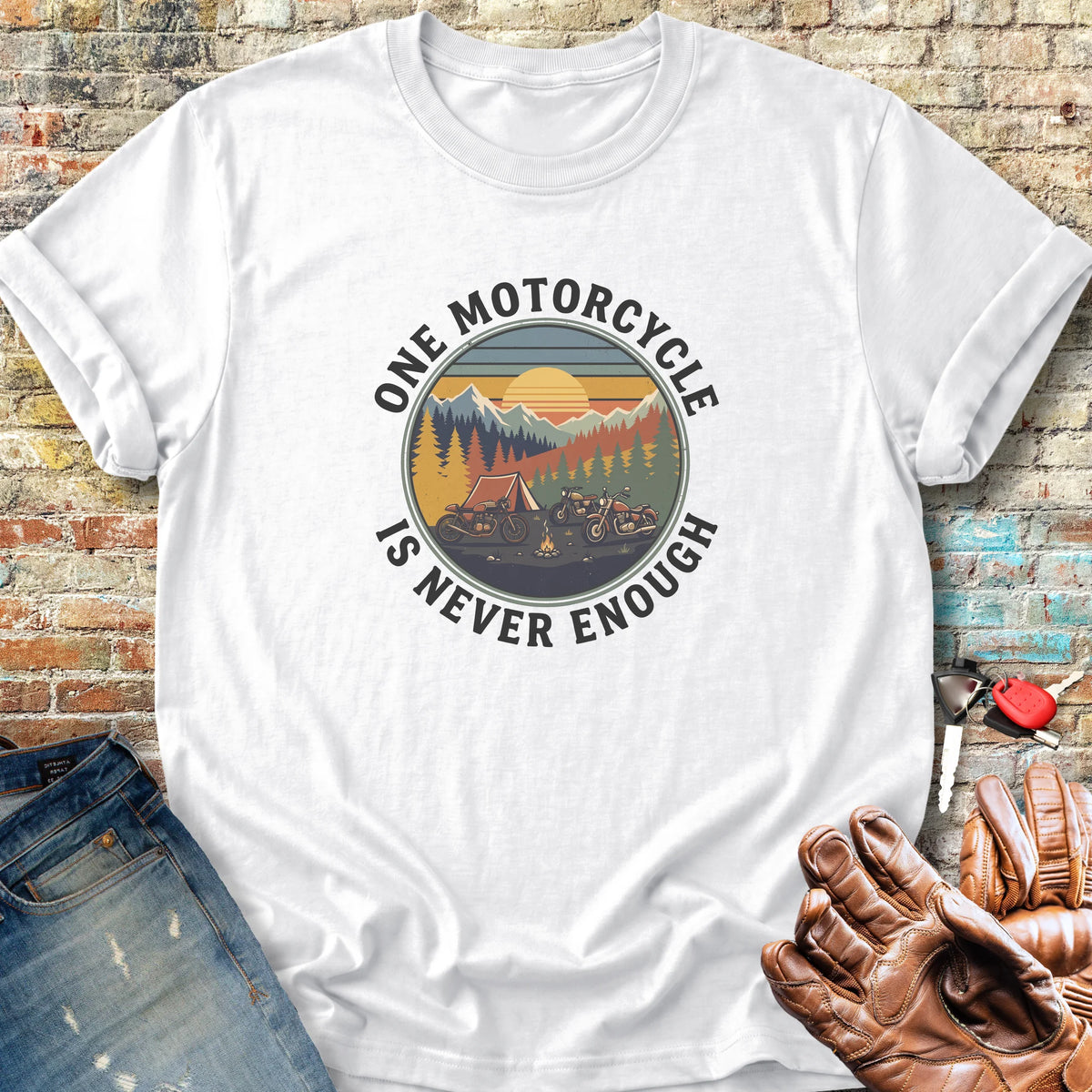 One Motorcycle Campfire Classic T-Shirt - White