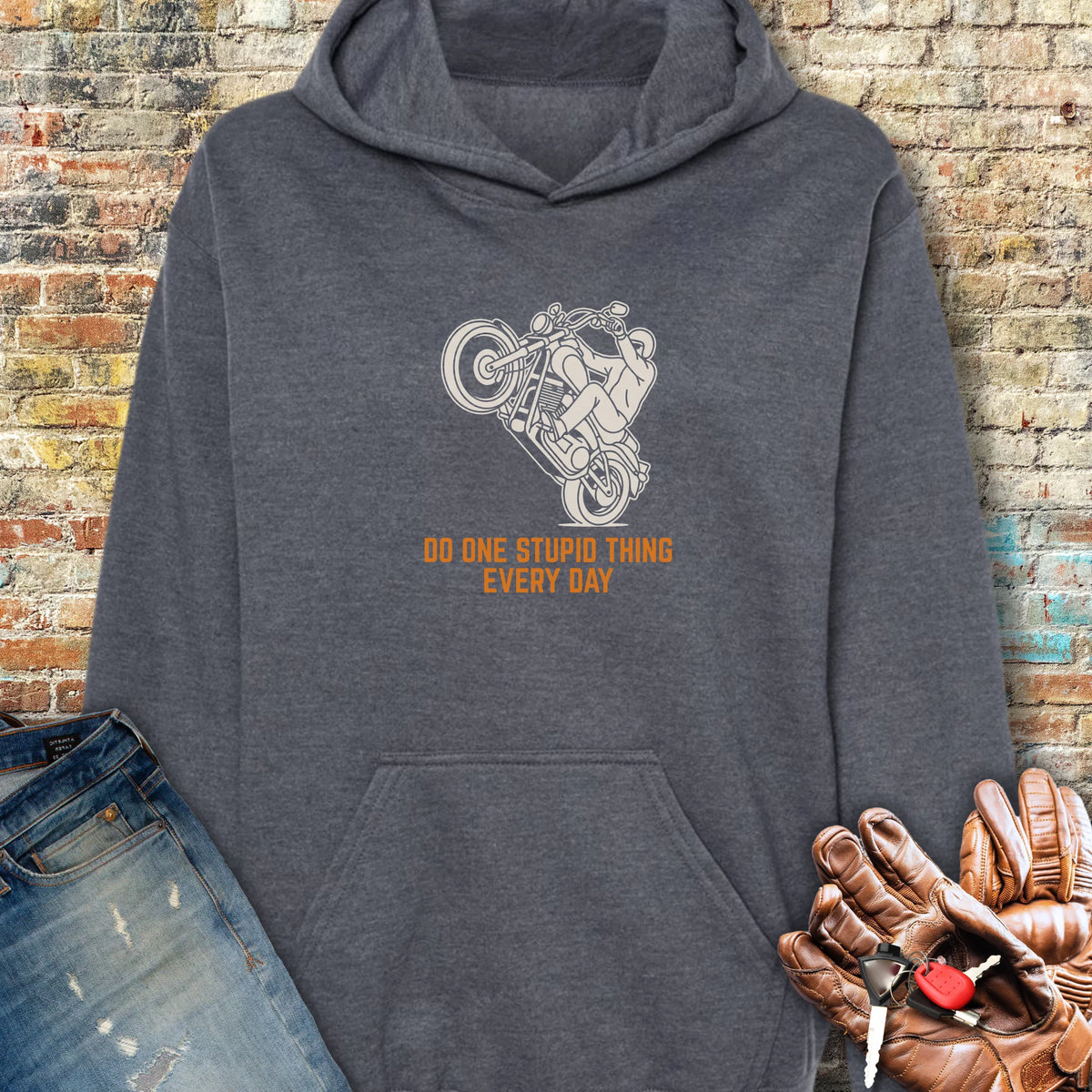 One Stupid Thing Hoodie - Dark Heather