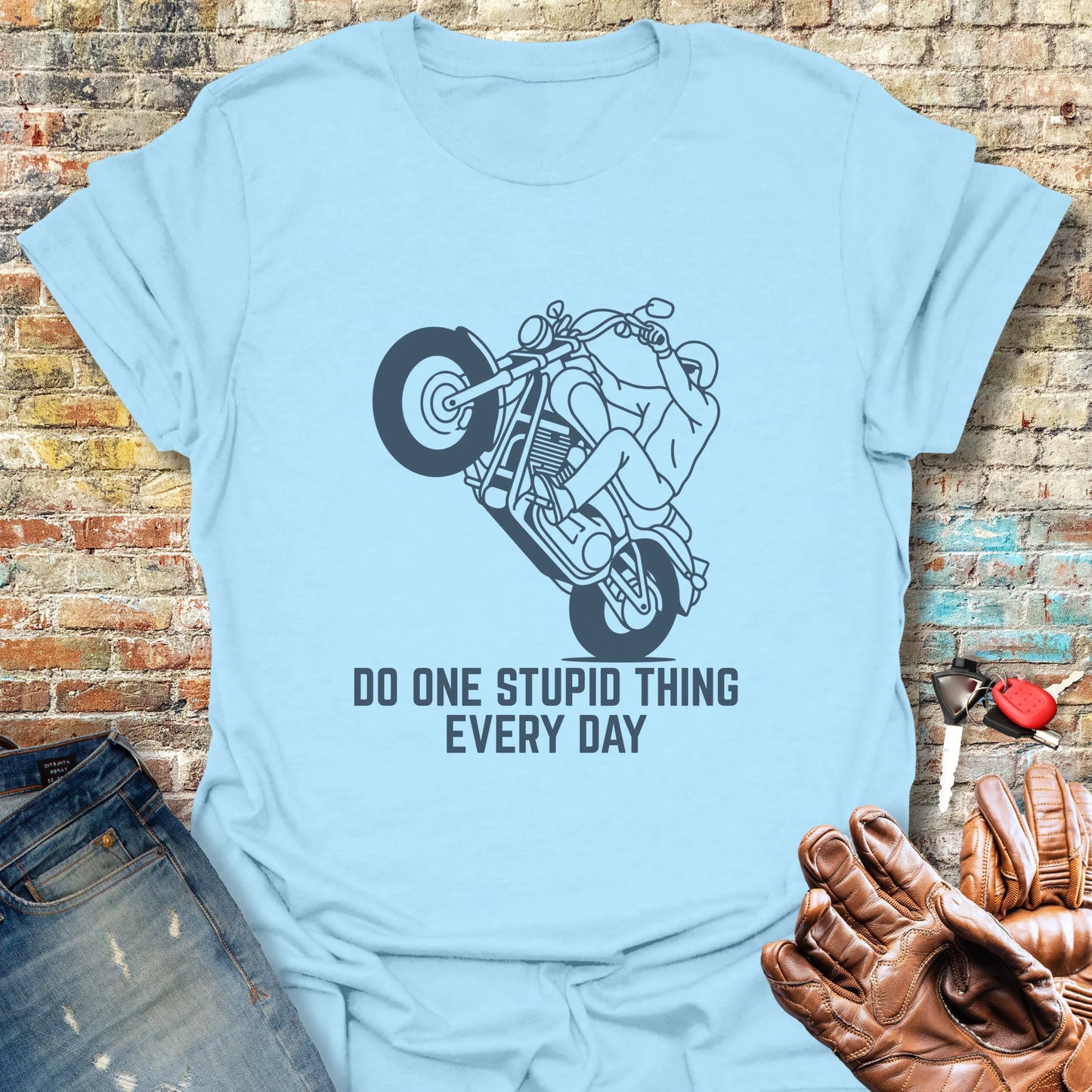 One Stupid Thing T-Shirt - Light Blue
