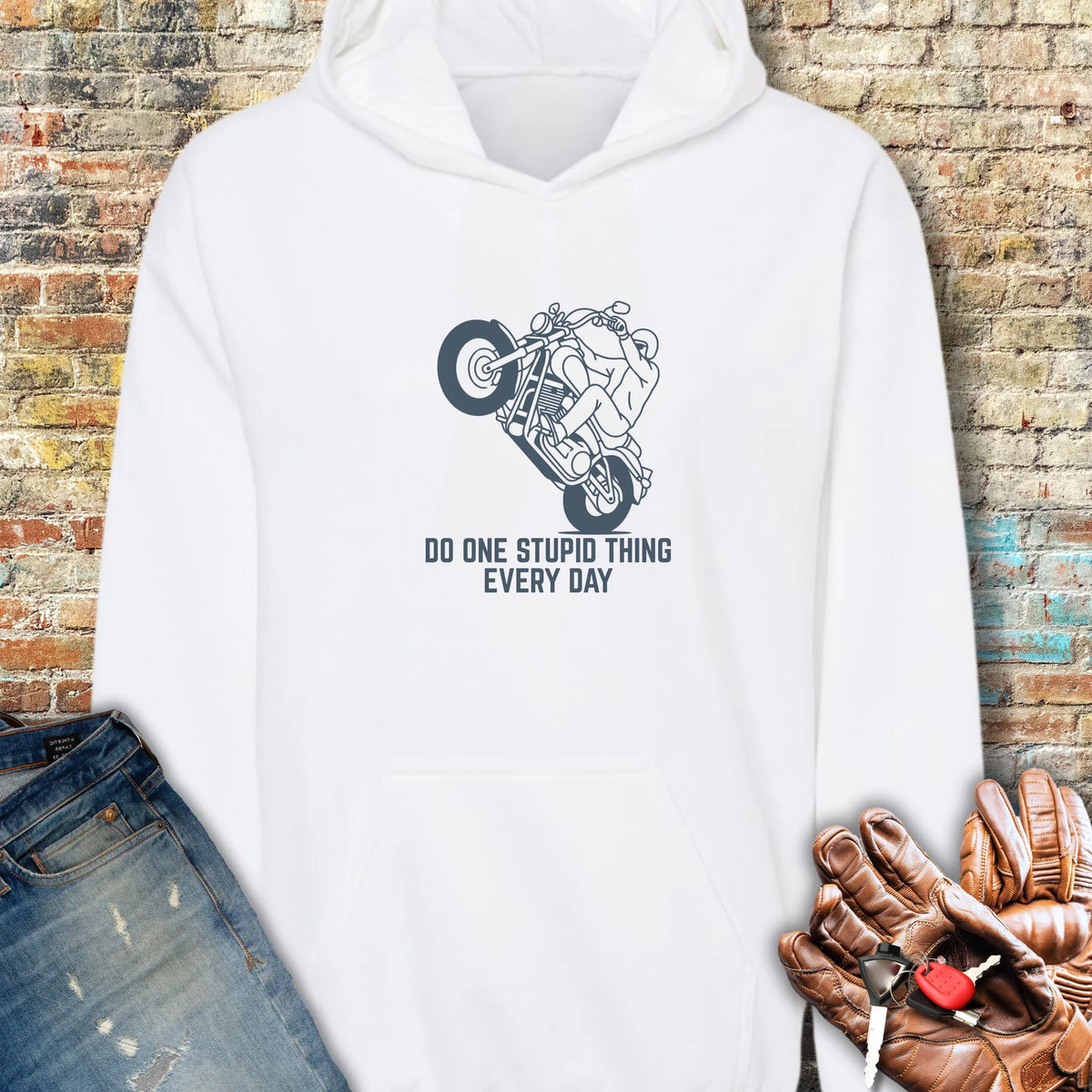 One Stupid Thing Hoodie - White
