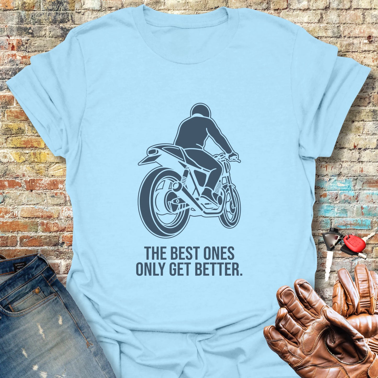 Only Get Better T-Shirt - Light Blue