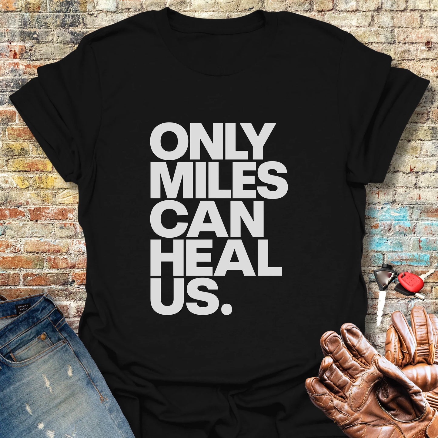 Only Miles Can Heal Us T-Shirt - Black