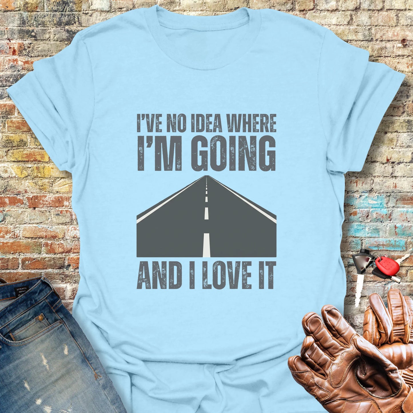 Open Road T-Shirt - Light Blue