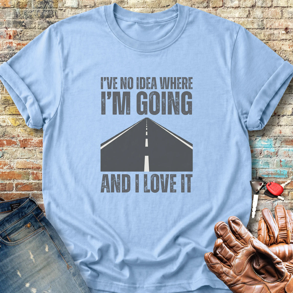 Open Road Classic T-Shirt - Light Blue