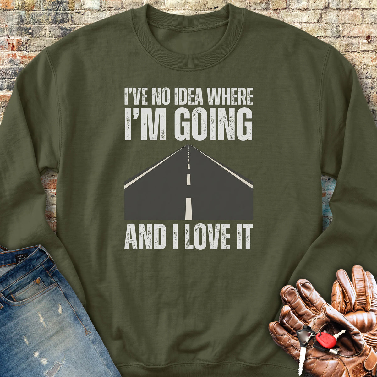 Open Road Sweatshirt - Military Green