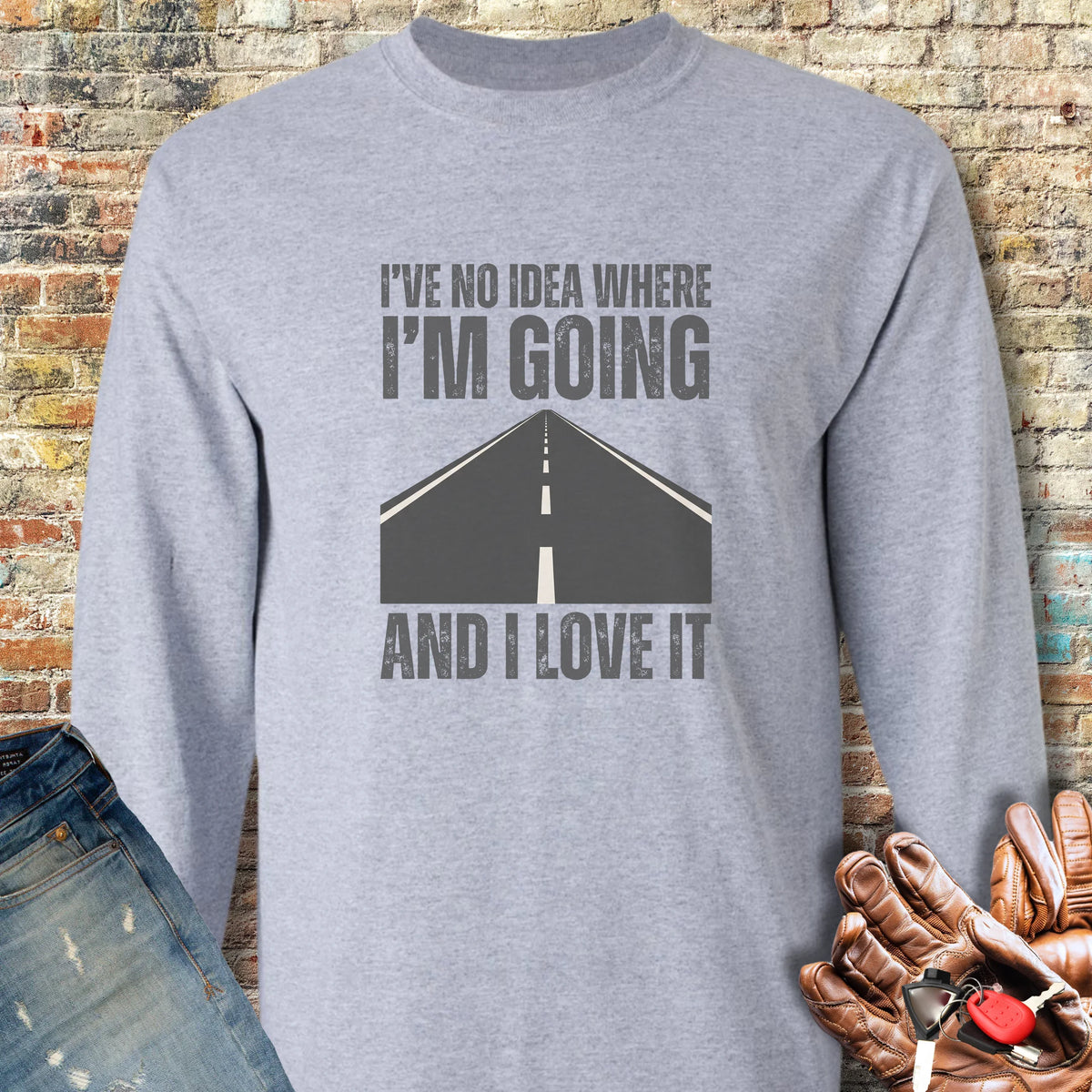 Open Road Long Sleeve T-Shirt - Sport Grey