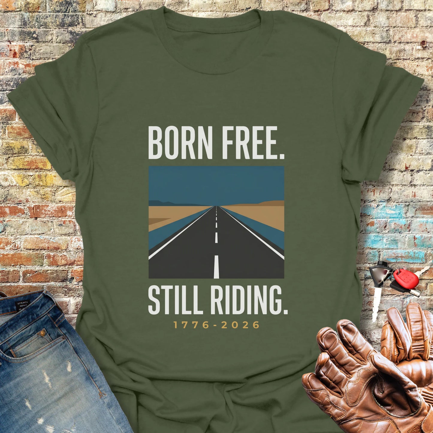 Open Road 250th T-Shirt - Military Green