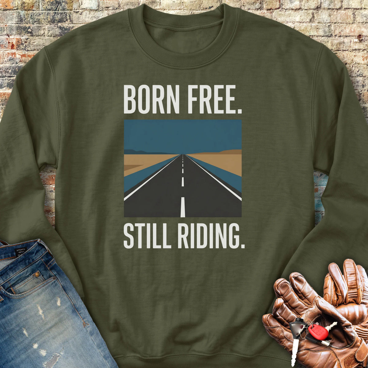 Open Road 250th Sweatshirt - Military Green