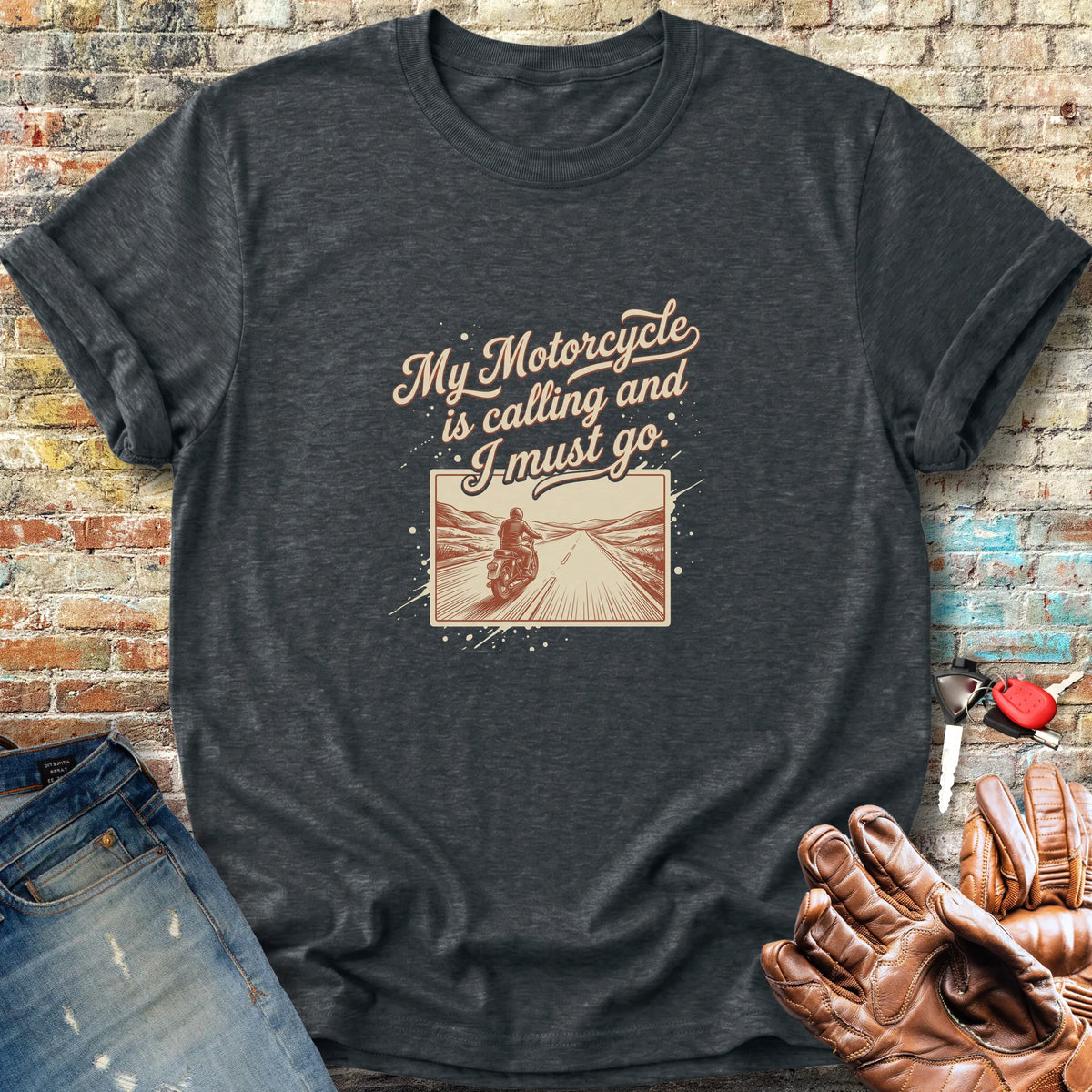 Open Road Call Classic T-Shirt - Dark Heather