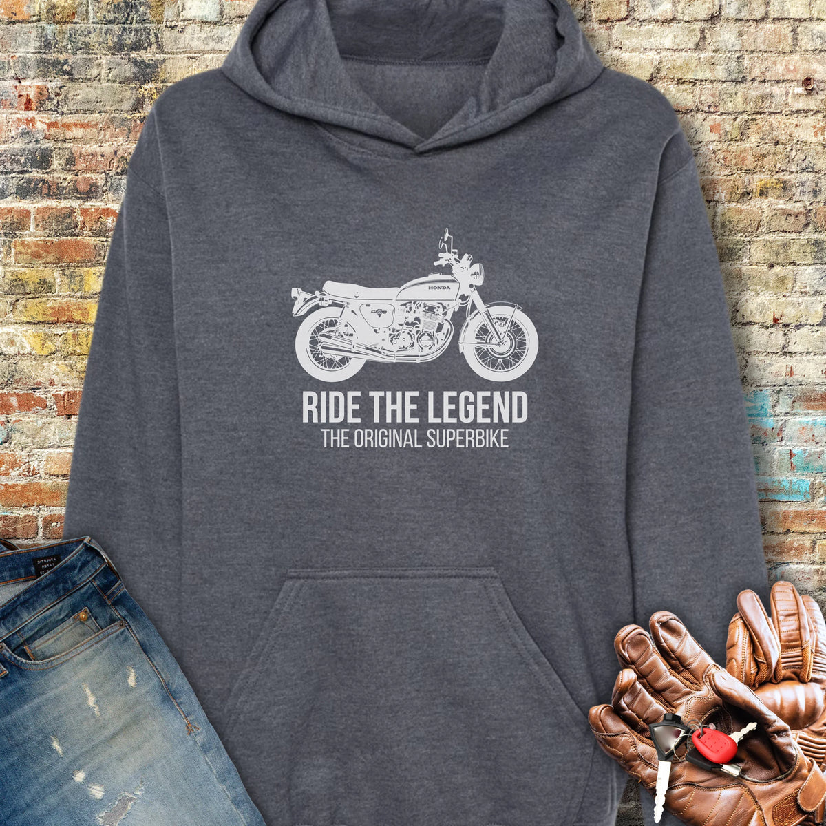 Original Superbike Hoodie - Dark Heather