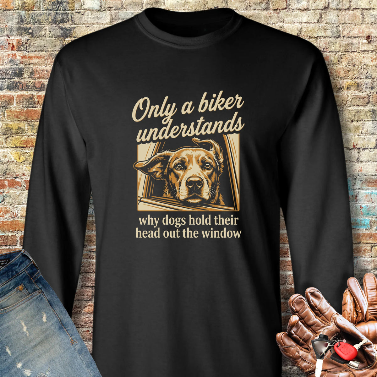 Out The Window Long Sleeve T-Shirt - Black