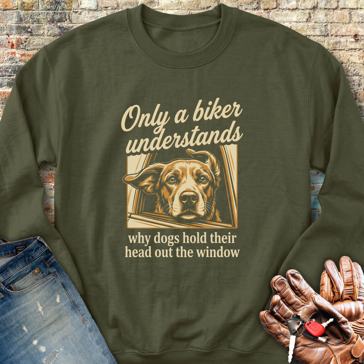 Out The Window Sweatshirt - Military Green