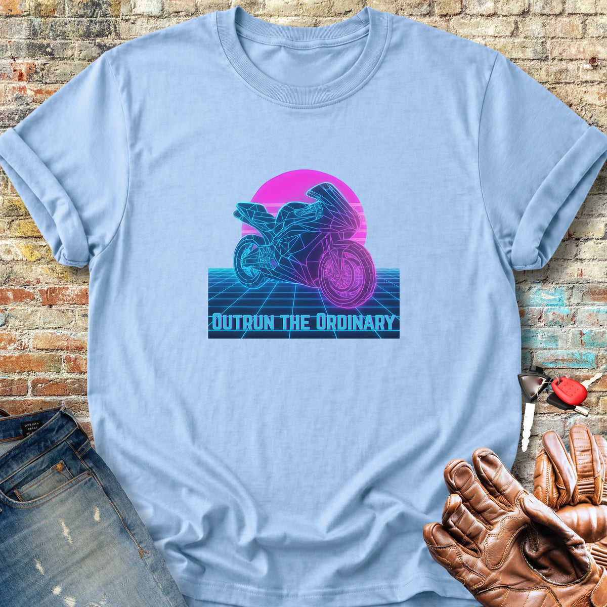 Outrun The Ordinary Classic T-Shirt - Light Blue