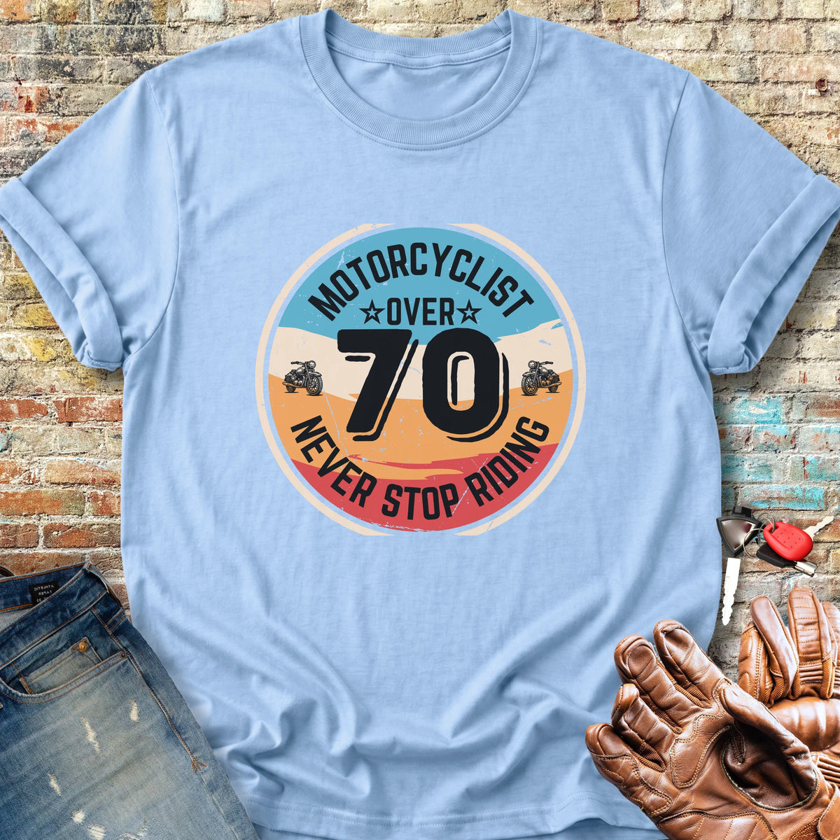 Over 70 Classic T-Shirt - Light Blue