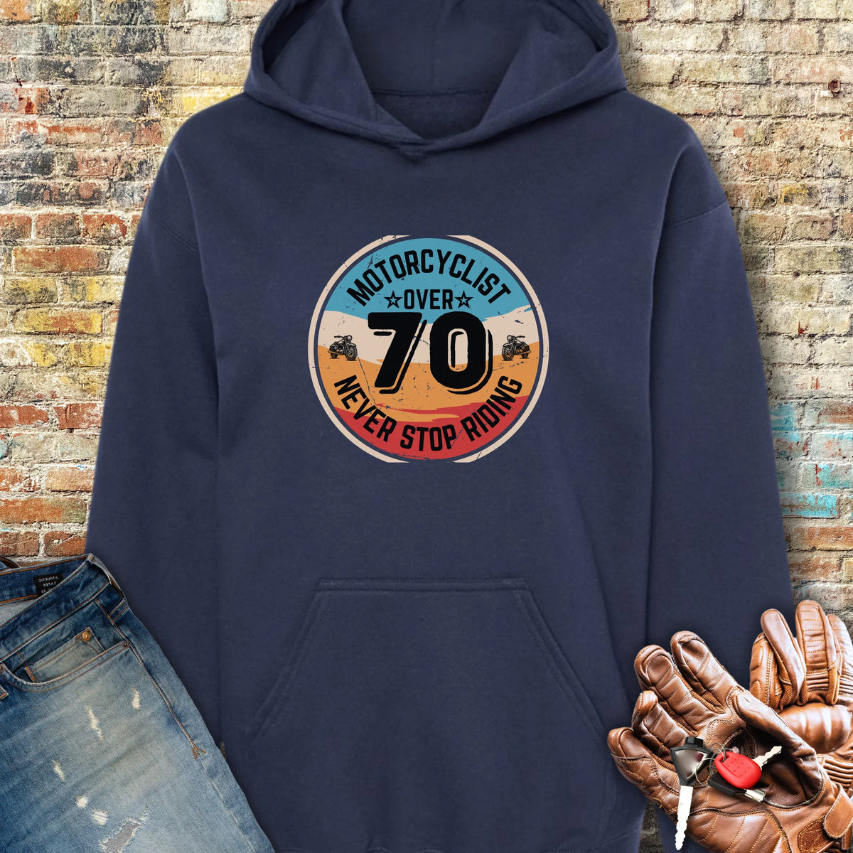 Over 70 Hoodie - Navy