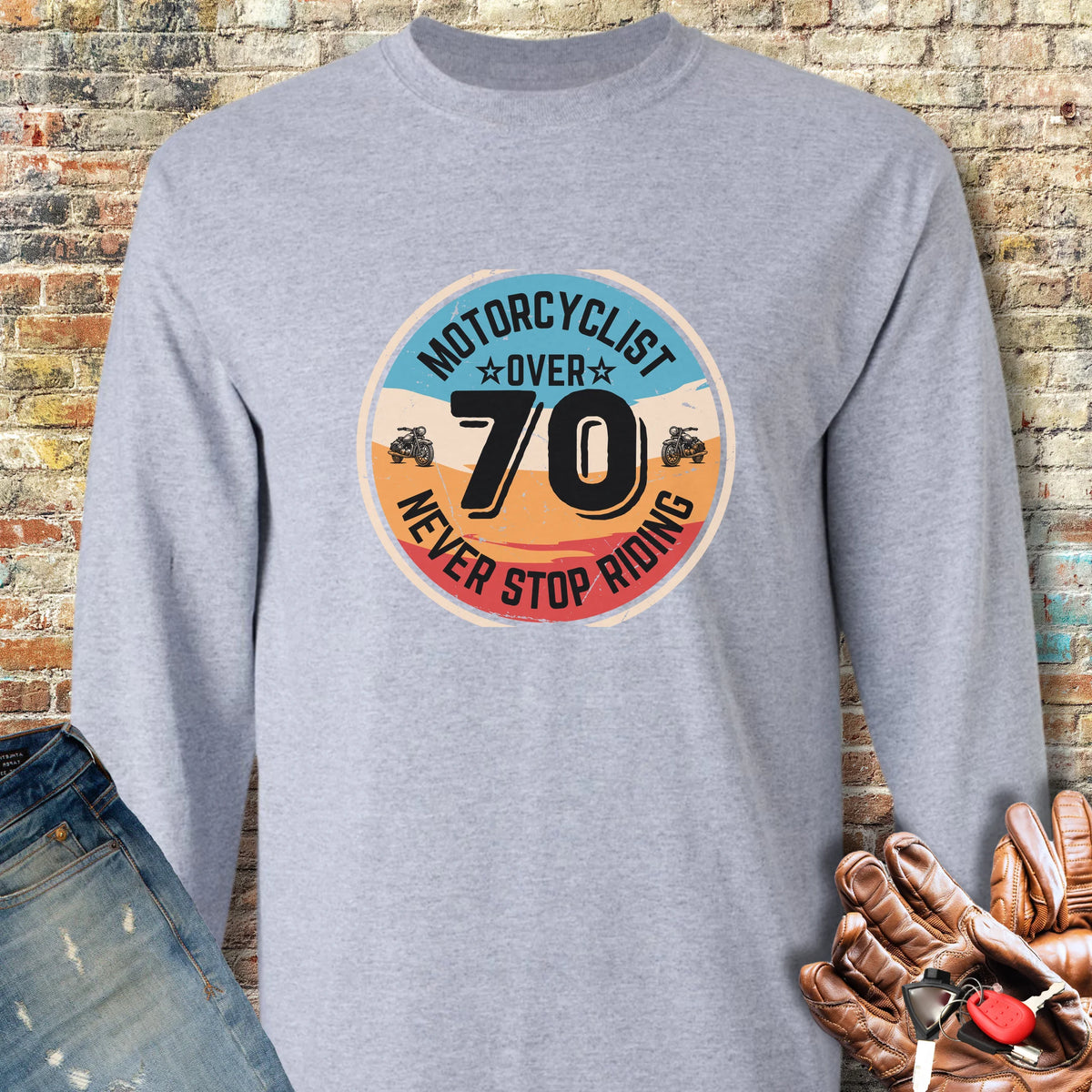 Over 70 Long Sleeve T-Shirt - Sport Grey