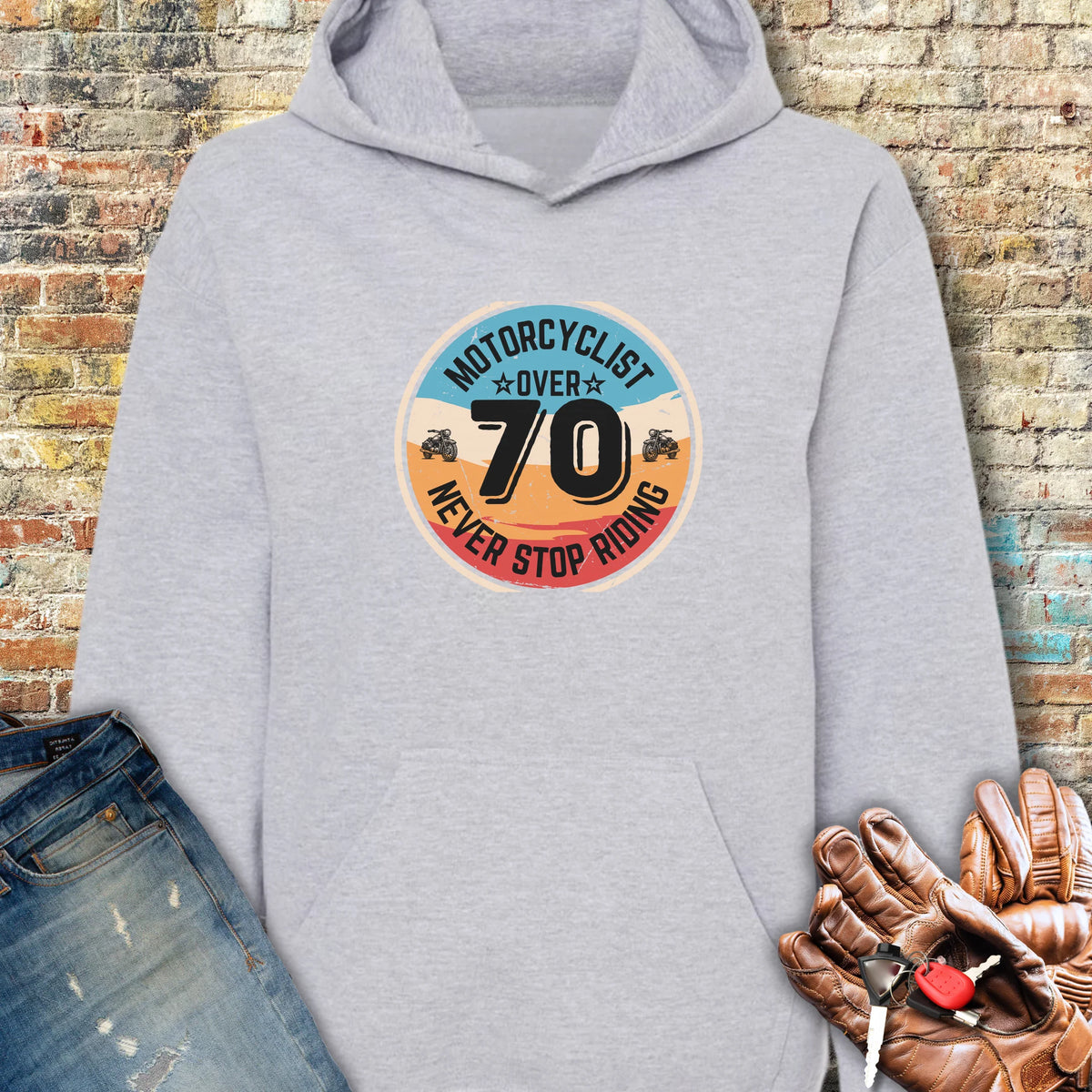 Over 70 Hoodie - Sport Grey