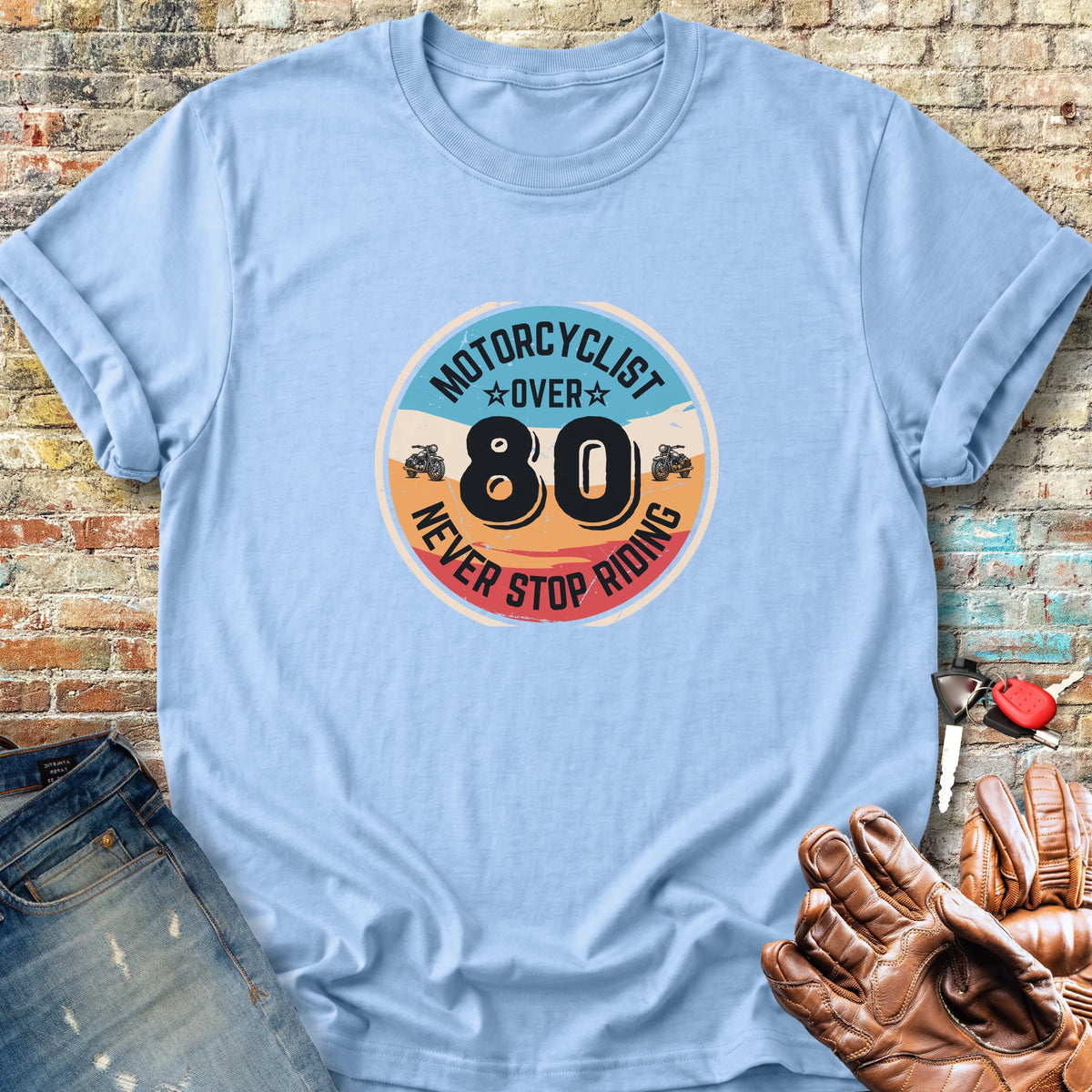 Over 80 Classic T-Shirt - Light Blue